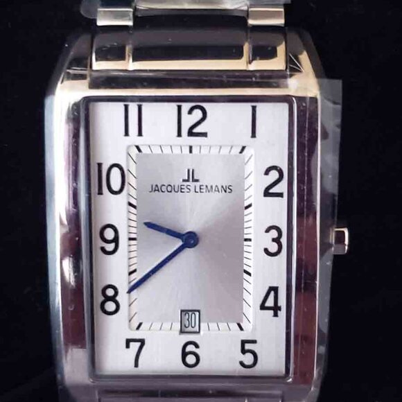 Jacques Lemans Torino Silver Colored Tank Watch 1-2160.1G 034mm Men's - Picture 1 of 7